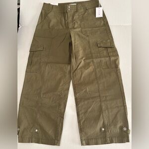 Jessica Simpson low slung cargo pant green inseam 28